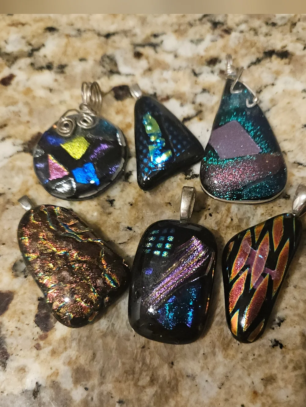bundle of vintage geometric pendants